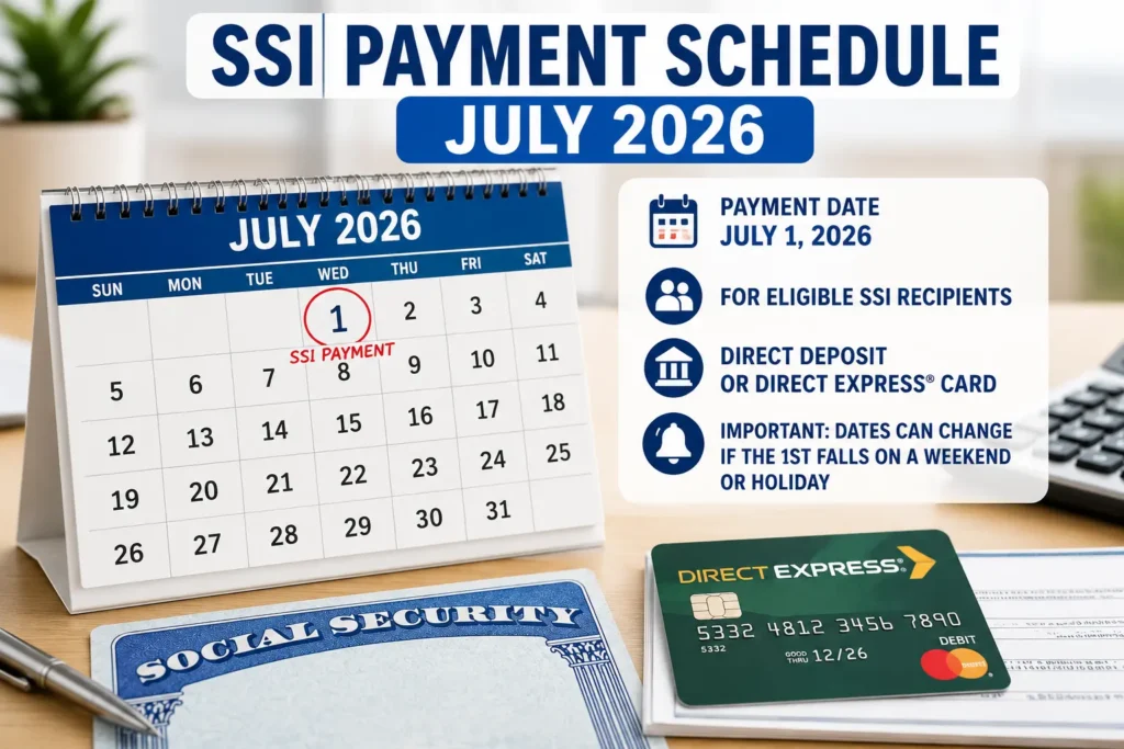 SSI Payment Schedule July 2026